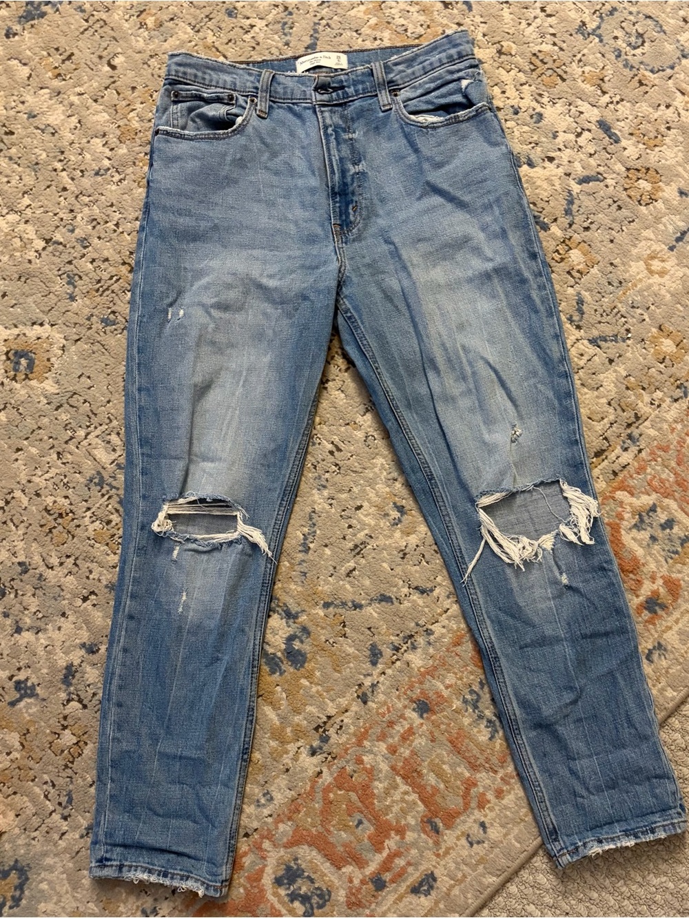 Abercrombie & Fitch Distressed Medium Blue skinny jeans